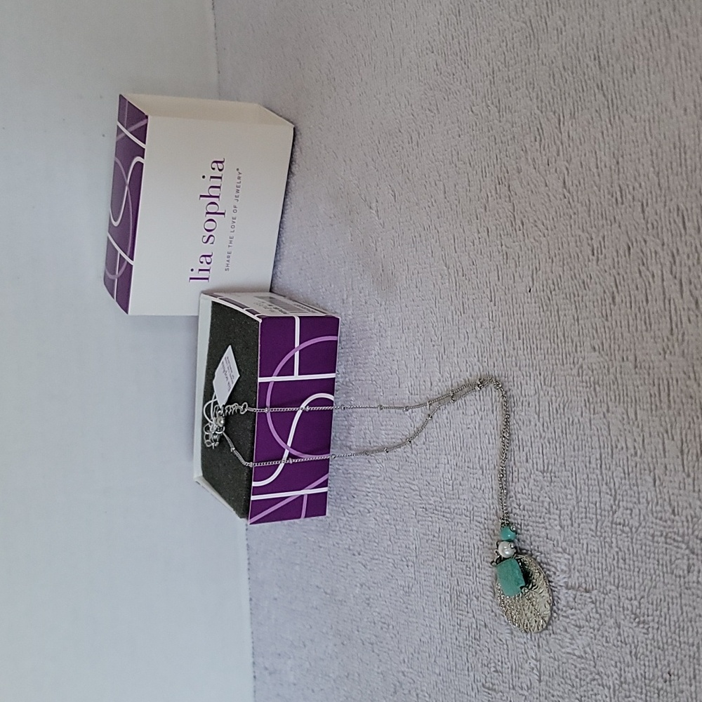 Lia Sophia silvertone necklace